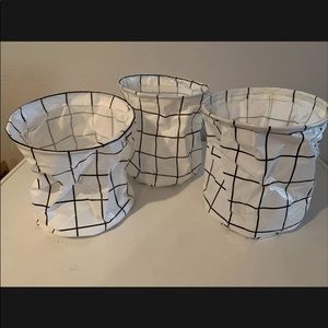 Set of 3 brand new in plastic collapsible storage bins